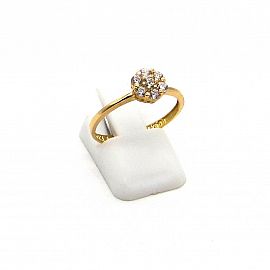 ANILLO ROSETA CUBICS 3656 /O.ROJO