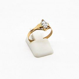 ANILLO SOLITARIO CUBIC ARROZ /O.ROJO