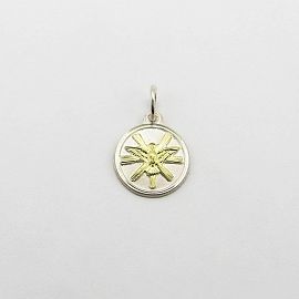 MEDALLA ESPIRITU SANTO 10MM /PLATA Y ORO