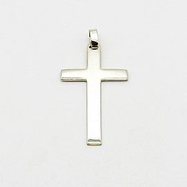 DIJE CRUZ PLANA 20x38MM /PLATA