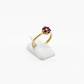 ANILLO ROSETA CUBICS 3656 /O.ROJO