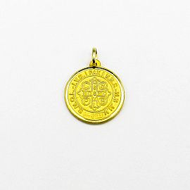 MEDALLA SAN BENITO ARENADA 17MM /O.AMARILLO