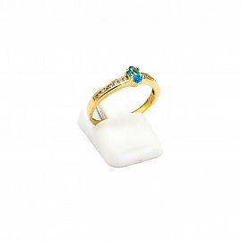 ANILLO CUBICS COMBINADO CENTRO OVAL 3649 /O.ROJO