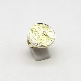 ANILLO VIRGEN DE LOURDES 24MM /PLATA Y ORO
