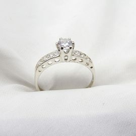 ANILLO CINTILLO CUBICS GRIFAS 2A (C) /PLATA