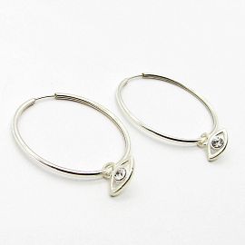 AROS ARGOLLA FINA N°3 OJO CUBIC /PLATA