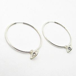 AROS ARGOLLA FINA N°4 OJO CUBIC /PLATA