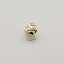 ANILLO CIRCULO CALADO /PLATA Y ORO