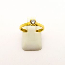 ANILLO CINTILLO SOLITARIO 3627 /O.AMARILLO