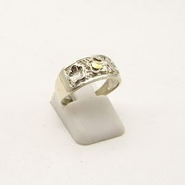 ANILLO FLORES /PLATA Y ORO