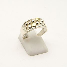 ANILLO BURBUJAS /PLATA Y ORO