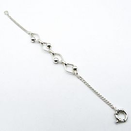 PULSERA GROUMET CENTROS 4016 19CM MARINERO /PLATA