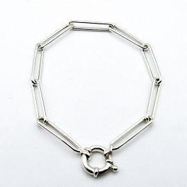 PULSERA OVALOS 6045 19CM MARINERO /PLATA