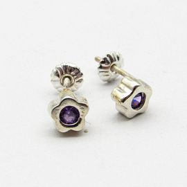 AROS FLOR 5MM CUBIC /PLATA