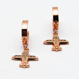 AROS ARGOLLA 14MM DIJE COLGANTE /ACERO ROSE