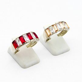 ANILLO1/2 SINFIN BAGUETTES /PLATA 