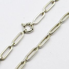 COLLAR OVALOS MARINERO 6026 45CM /PLATA