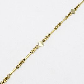 PULSERA PALITO ROMBO 18CM /O.AMARILLO