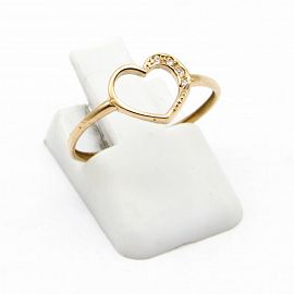 ANILLO CORAZON CUBICS /O.ROJO