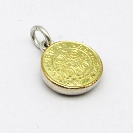 MEDALLA S.BENITO.10MM ESPESOR /PLATA Y ORO