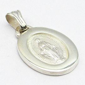 MEDALLA MILAGROSA N°1 18x24MM BORDE /PLATA 