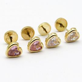 ABRIDOR CORAZON PIEDRA 5MM /ORO