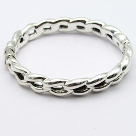 PULSERA ESCLAVA GROUMET BISAGRA /PLATA