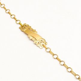 PULSERA IDENTIDAD 13CM T140 /O.ROJO