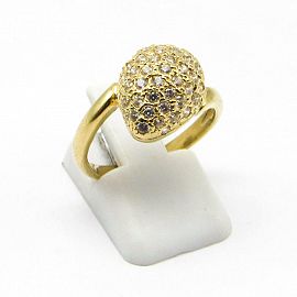 ANILLO ESCALONADO GOTA CUBICS /O.AMARILLO