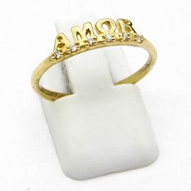 ANILLO LOVE CUBICS /O.AMARILLO