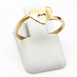 ANILLO CORAZON CALADO /O.ROJO