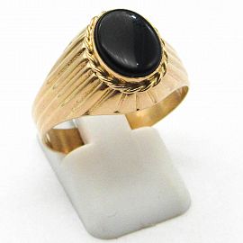 ANILLO SELLO MARCADO ONIX OVAL 8x10MM A743 /O.ROJO