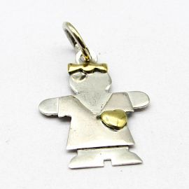 DIJE NENA GRANDE 15x20MM /PLATA Y ORO