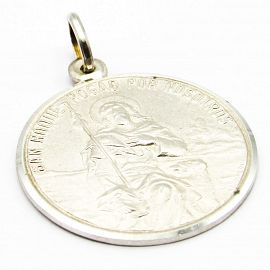 MEDALLA SAN ROQUE 22MM /PLATA
