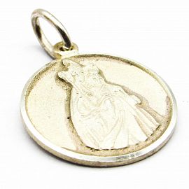 MEDALLA VIRGEN DEL CARMEN 15MM / PLATA 