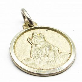 MEDALLA VIRGEN DEL CARMEN 12MM /PLATA 
