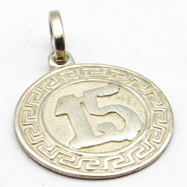 MEDALLA 15 AÑOS GUARDA 15MM /PLATA