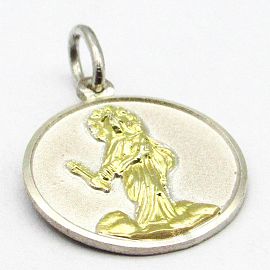 MEDALLA MARIA AUXILIADORA 15MM (C) /PLATA Y ORO