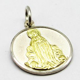 MEDALLA VIRGEN DE FATIMA 15MM (C) /PLATA Y ORO