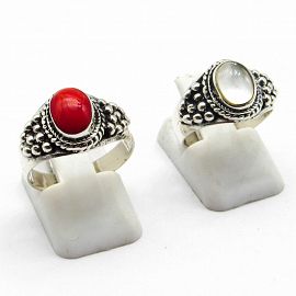 ANILLO PIEDRA OVAL /PLATA