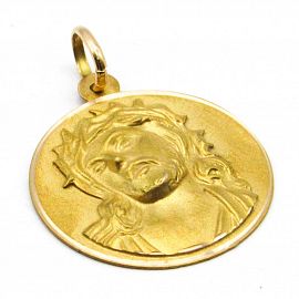MEDALLA CRISTO 22MM /O.ROJO