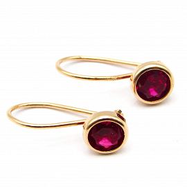 AROS BRISURA CUBIC 5MM /O.ROJO