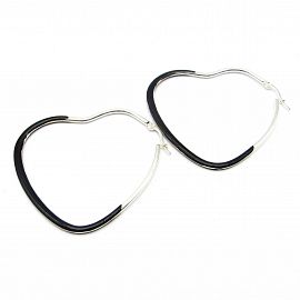 AROS ARGOLLA CORAZON 1/2 ESMALTE 50MM /ACERO 