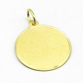 MEDALLA BORDE FACETADO 17MM /O.AMARILLO
