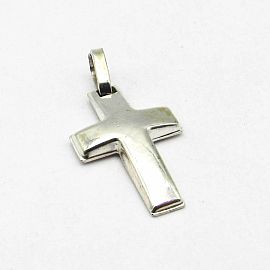 DIJE CRUZ BOMBE 12x20MM /PLATA