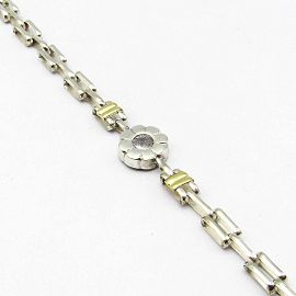 PULSERA PANTHER CENTRO FLOR CUBIC /PLATA Y ORO