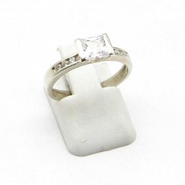 ANILLO CINTILLO CENTRO CARRE /PLATA