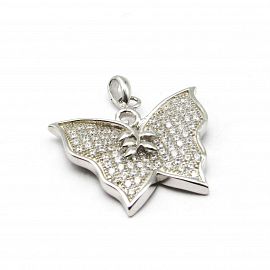 DIJE MARIPOSA CUBICS /PLATA