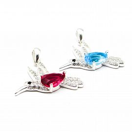 DIJE COLIBRI CUBICS /PLATA