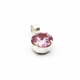DIJE CUBICS 8MM GRIFAS /PLATA